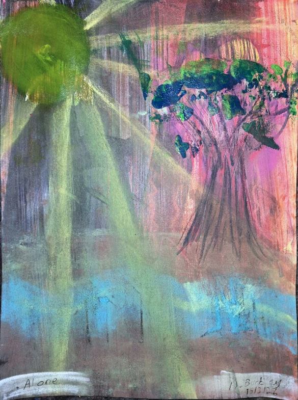 Abstract painting: Alone